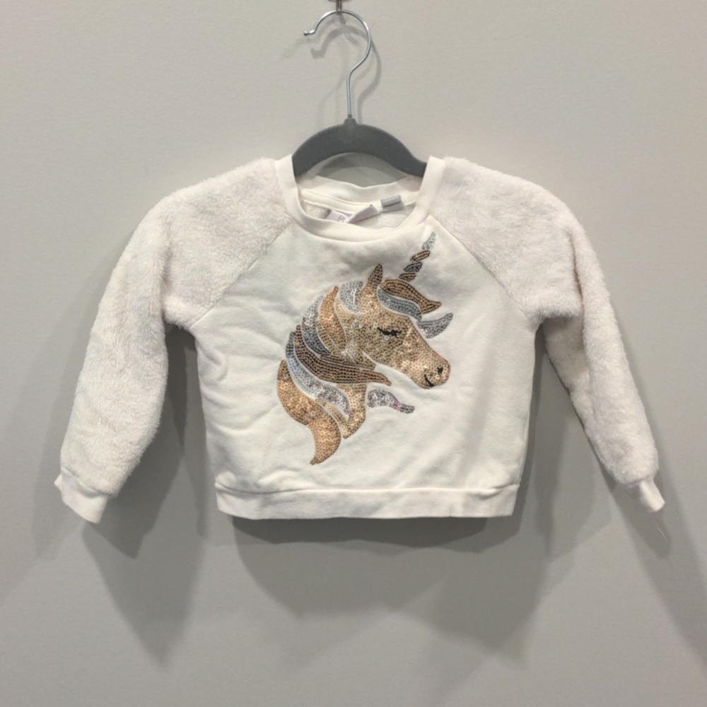 The Children's Place Unicorn sequin sweater 24mo
